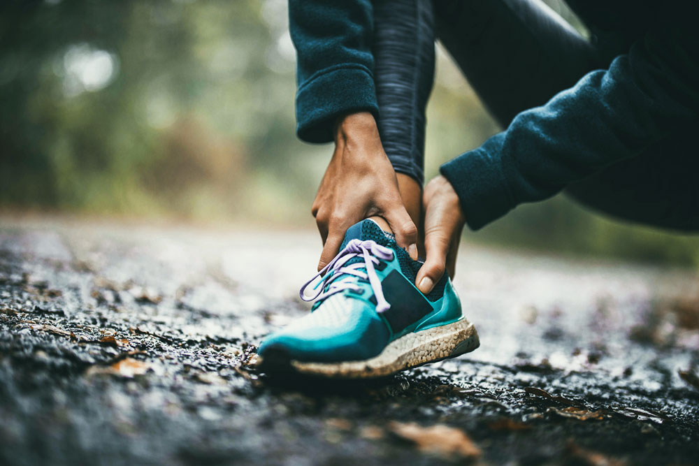 Löpare med skadad ankel