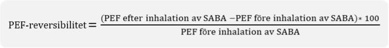 PEF-reversibilitet med SABA